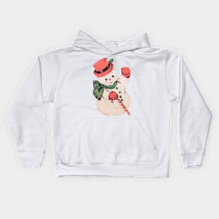 Vintage 50's Snowman Kids Hoodie